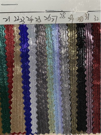 GZ-JP 羅紋閃光布    幅寬:148cm 克重: 150g  成分:滌97%氨綸3% 細節-1